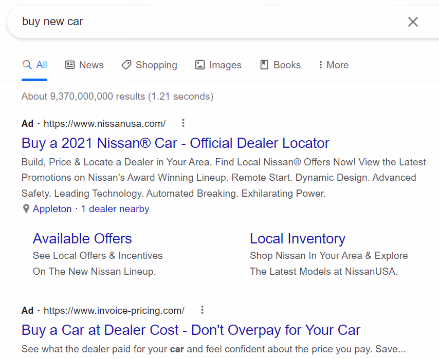 Google Search Native Ads