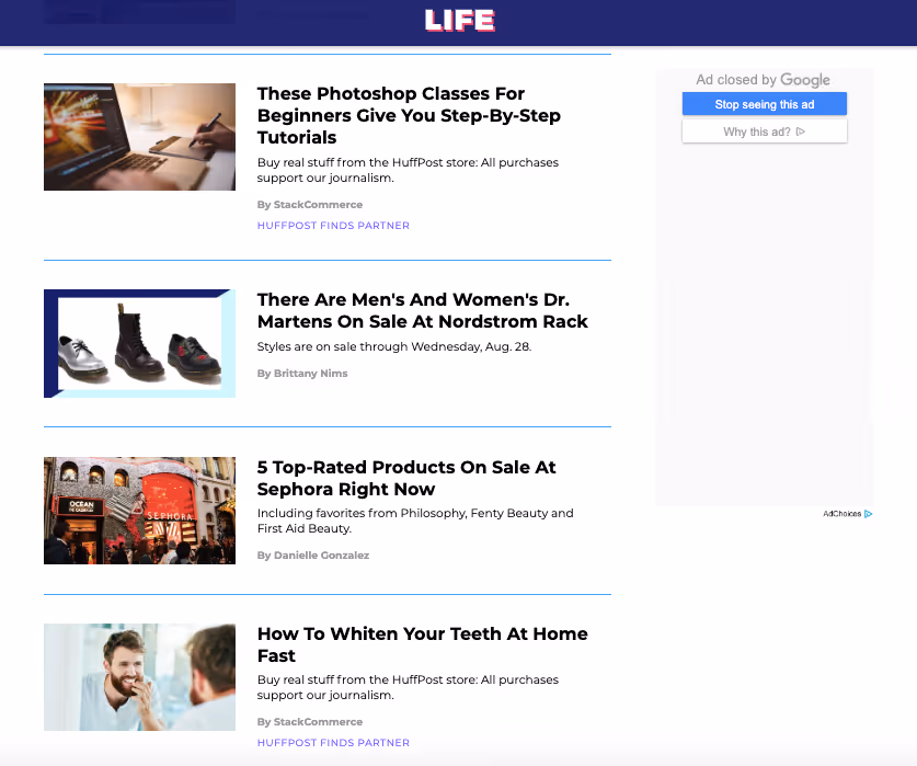 HuffPost Finds screenshot