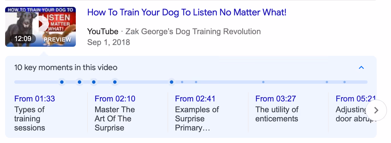 google featured video