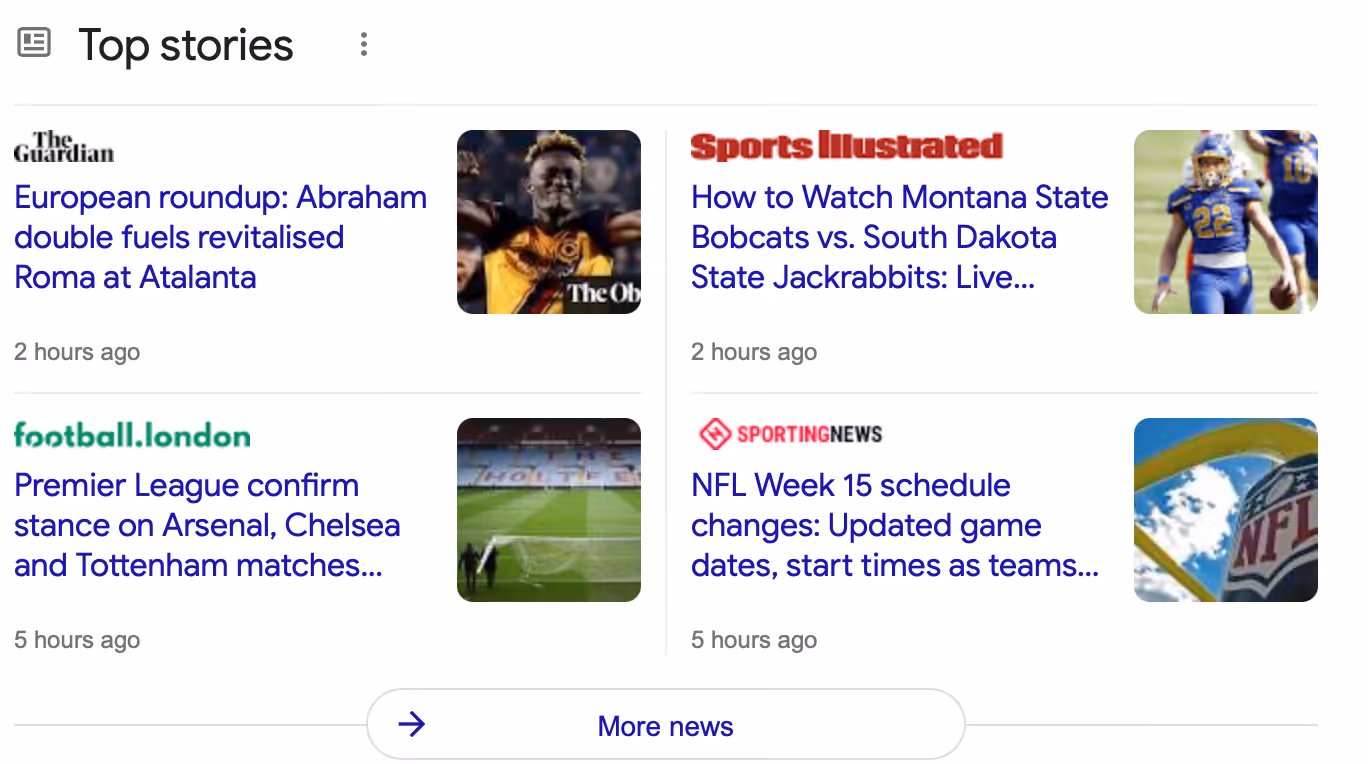 google top stories