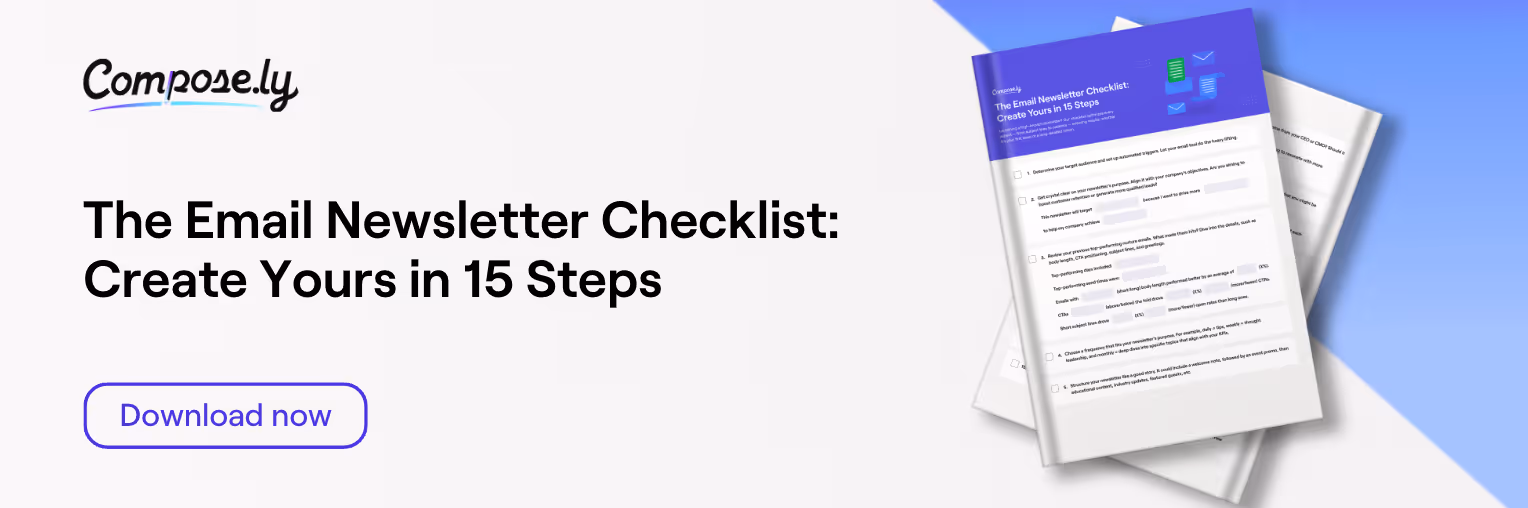 The Email Newsletter Checklist: Create Yours in 15 Steps