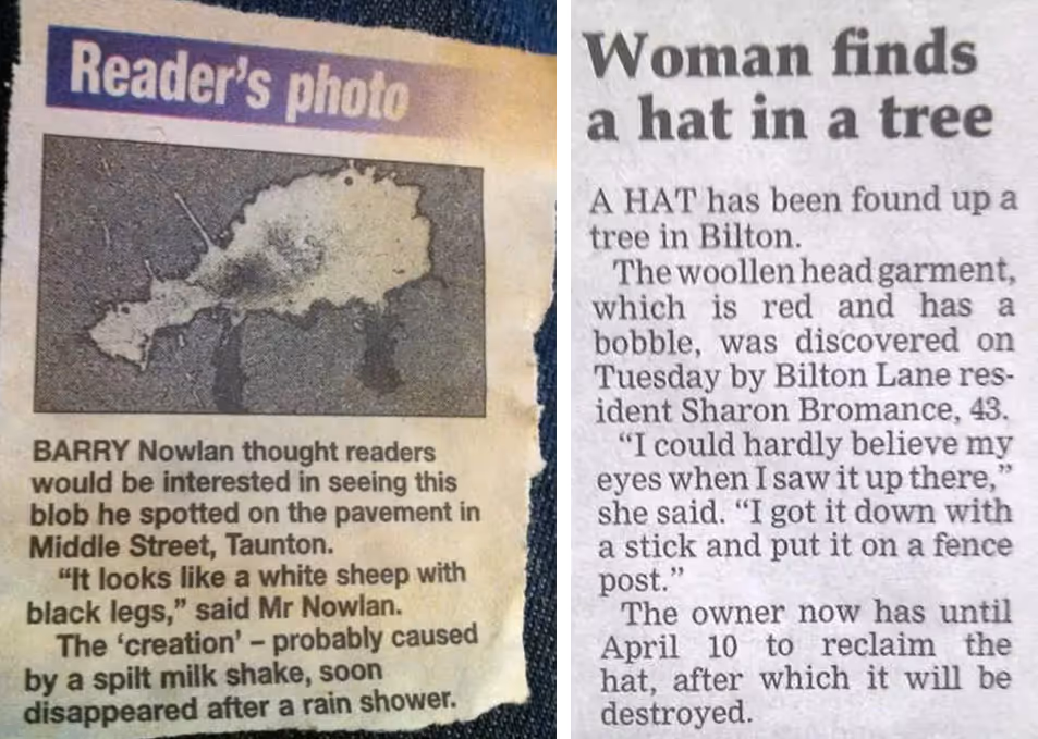 mundane news headlines