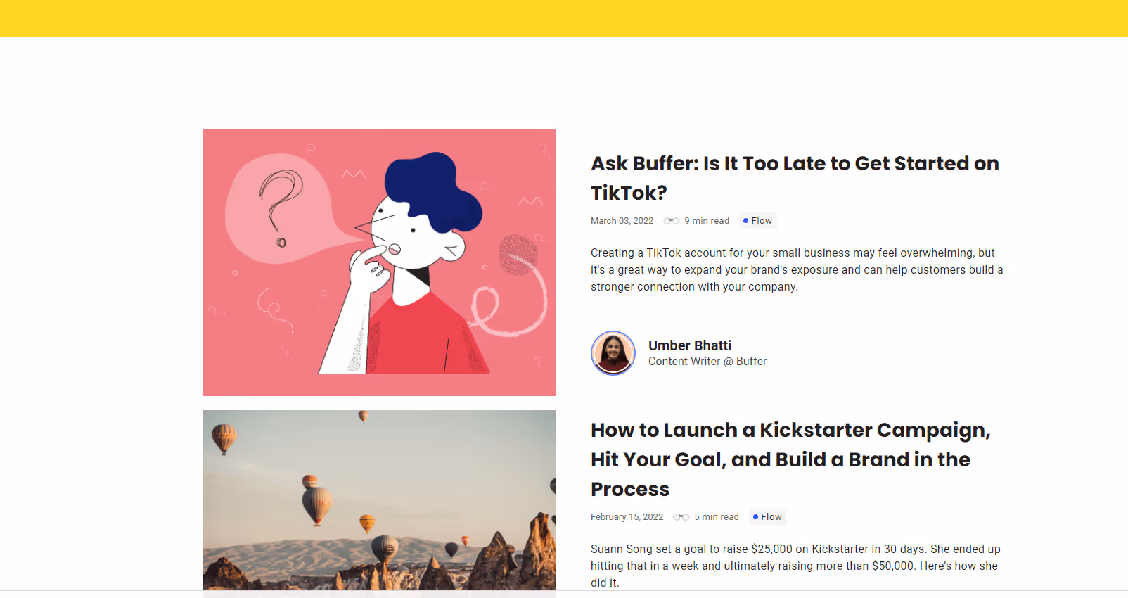 Buffer Blog Content