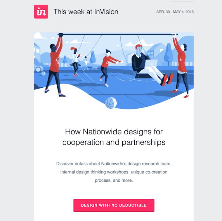 invision email newsletter example