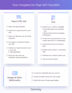 Compose.ly on-page SEO checklist