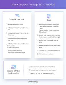 Compose.ly on-page SEO checklist
