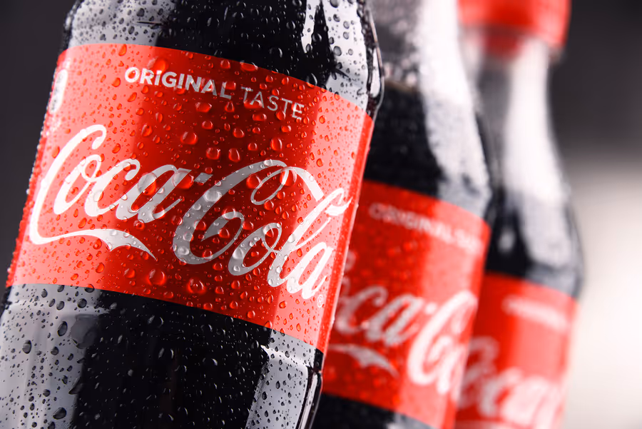 Branded Coca-Cola bottles