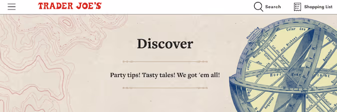 Trader Joe's blog