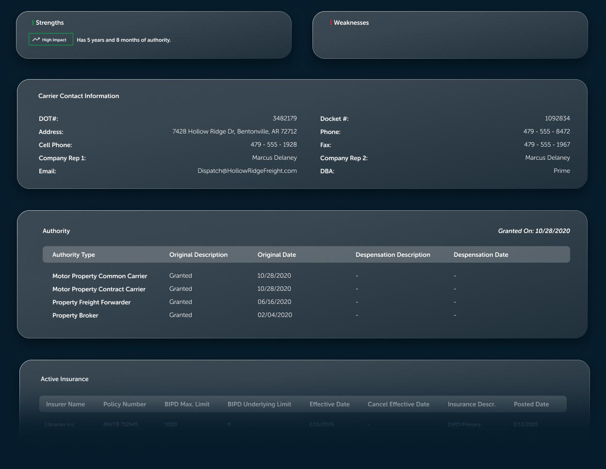 Trucking Company Reviews and Ratings in Carrier Vetting Platform