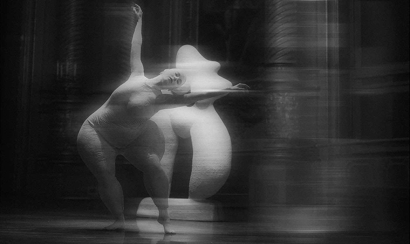 Sculpture Meets Digital Art Under the Moon