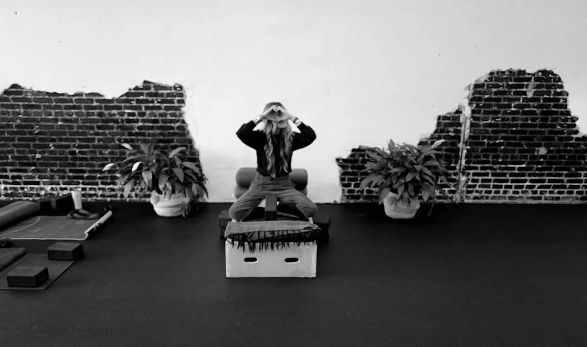 Black and white Picture in the studio