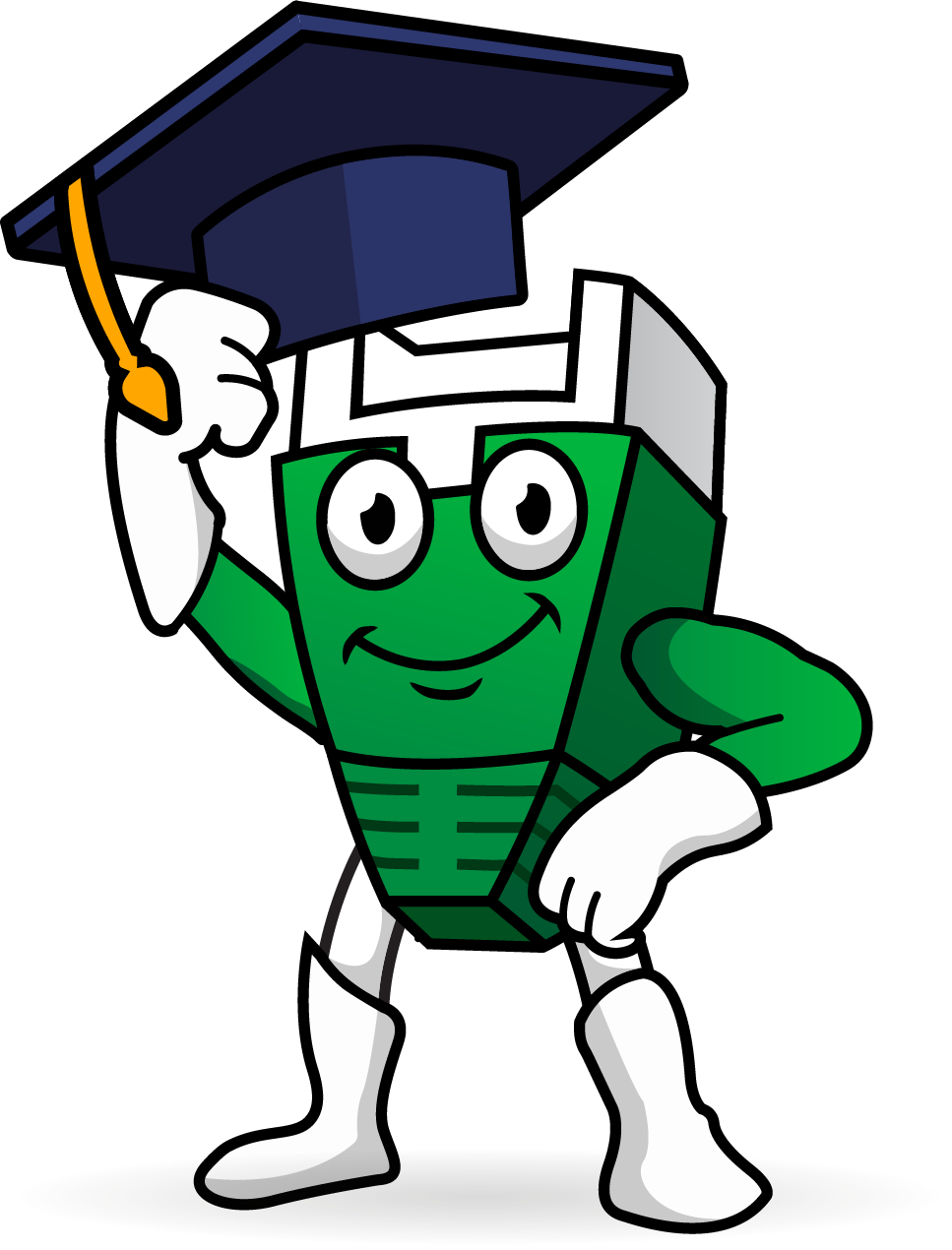 een afbeelding van de HTC International mascotte Academie