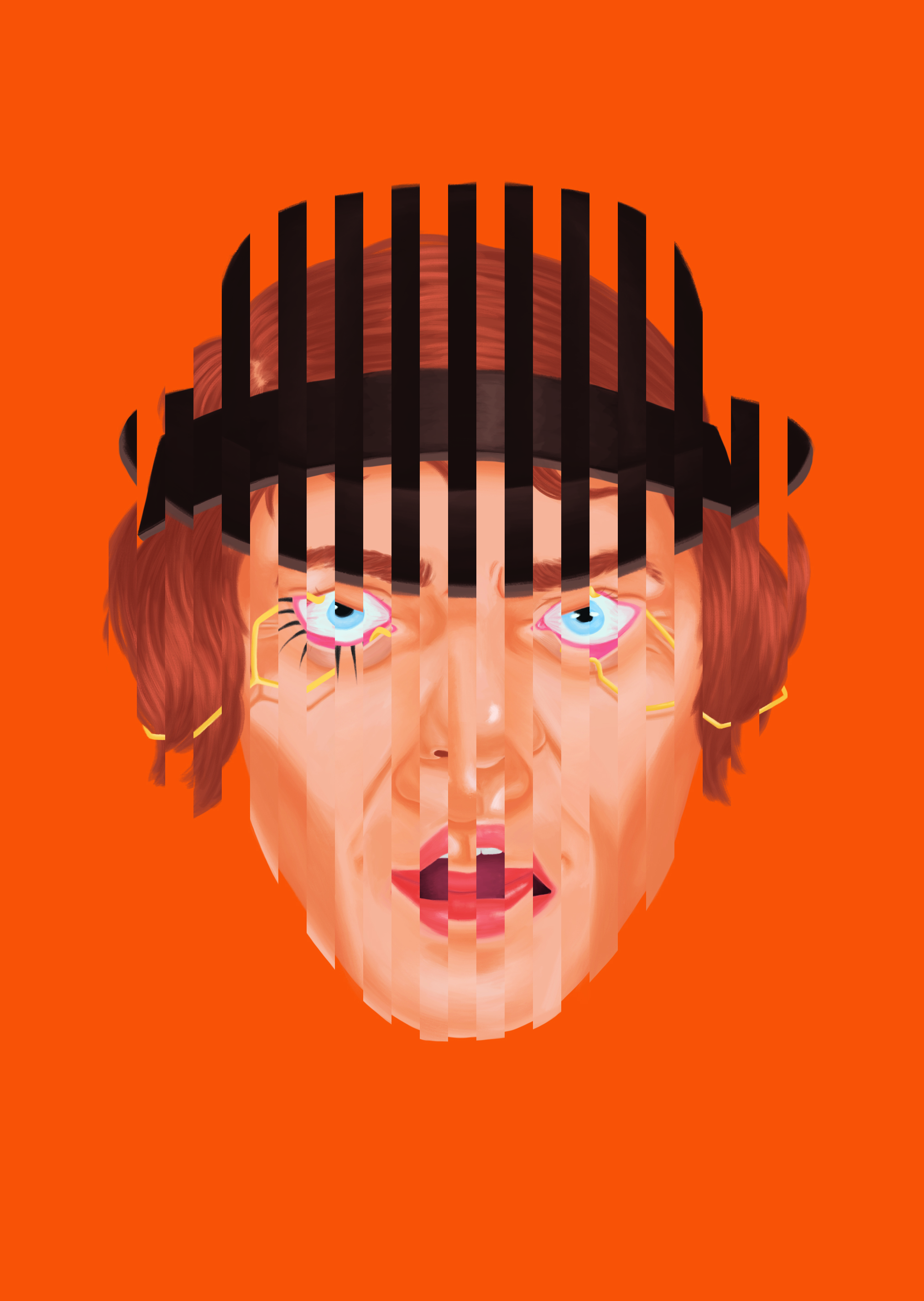 The final image of Alex's two faces spliced together