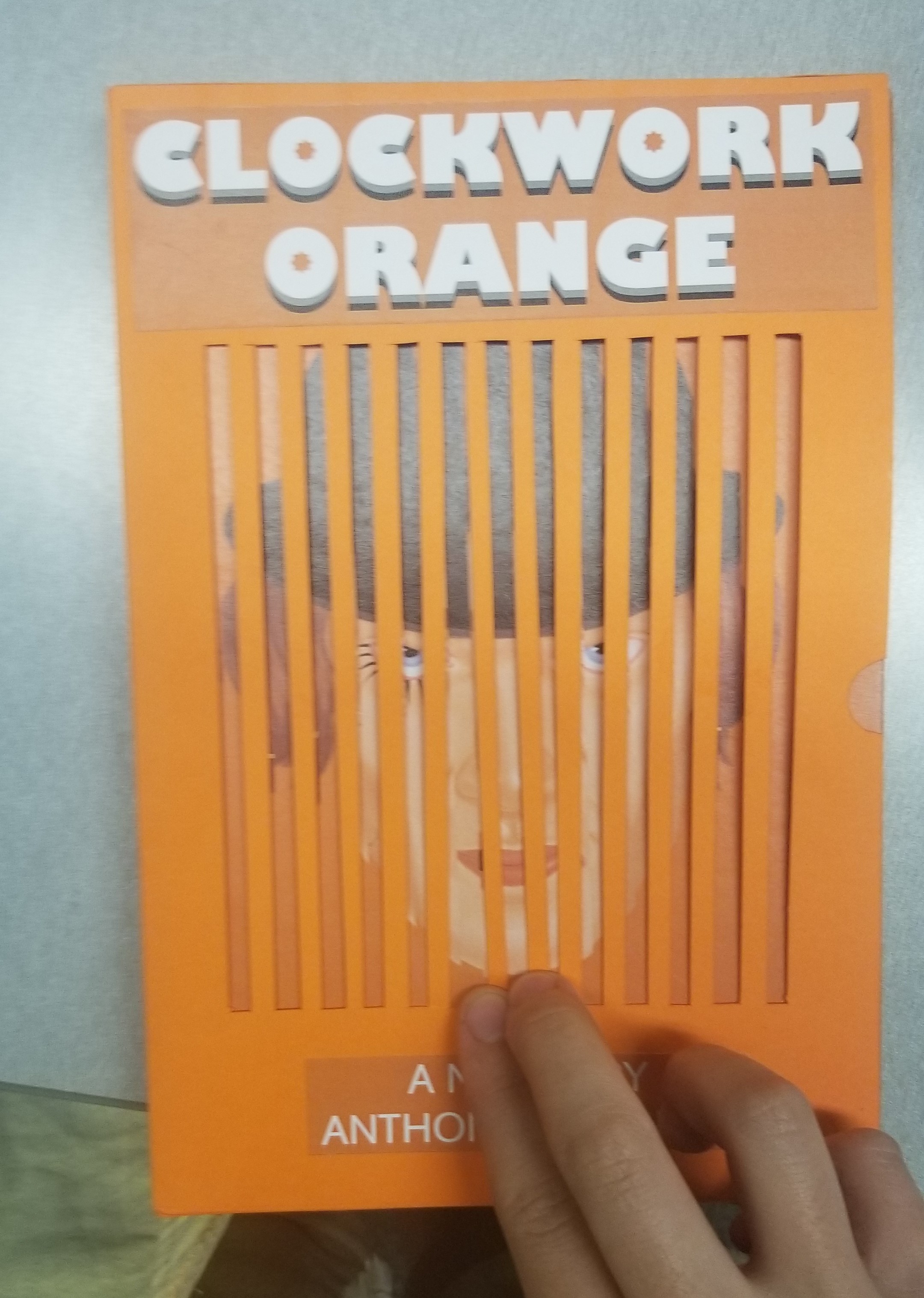 A front shot of the Clockwork Orange prototype with the sleeve on
