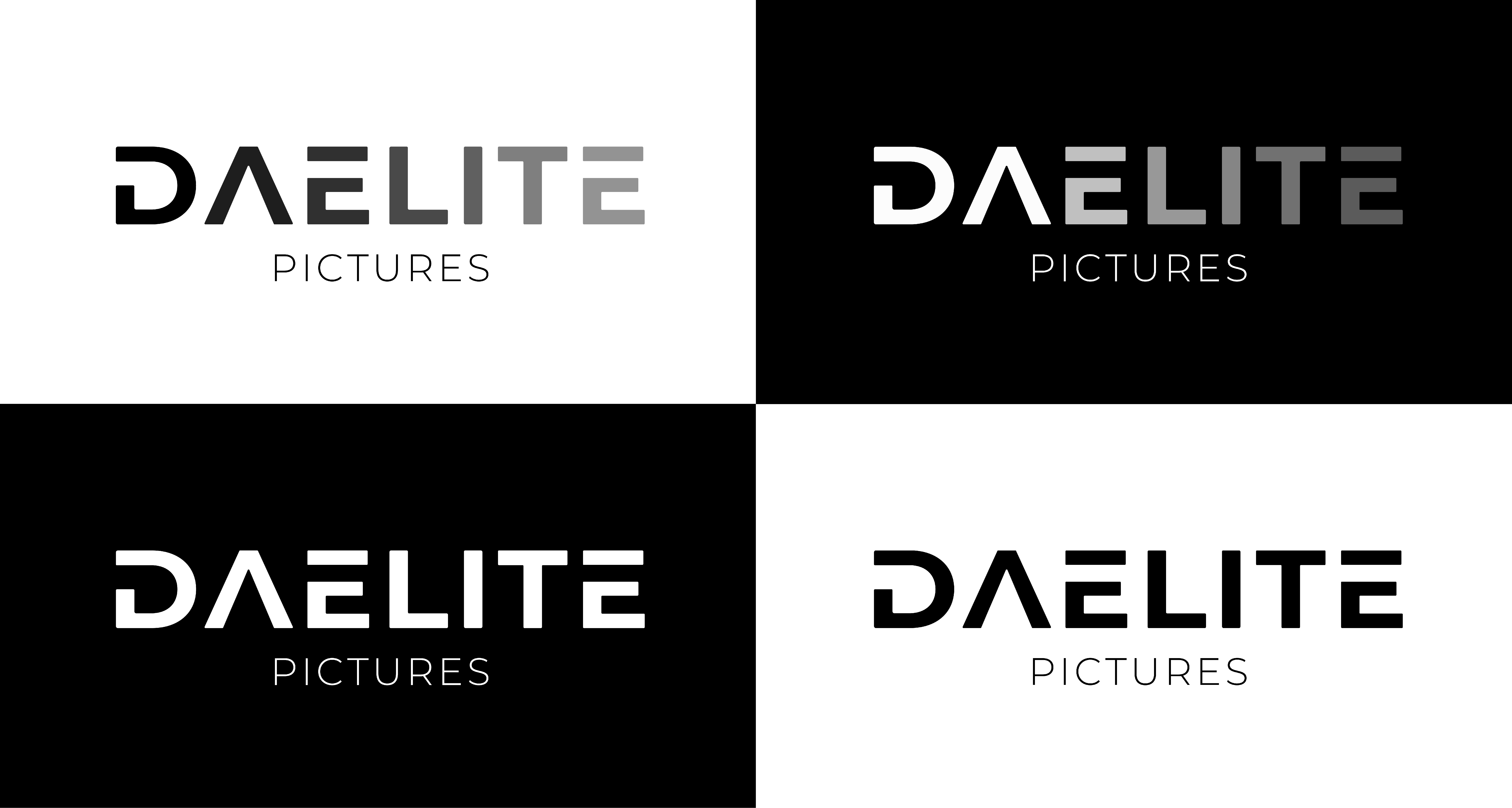 Black and white logo variations for an independent film maker