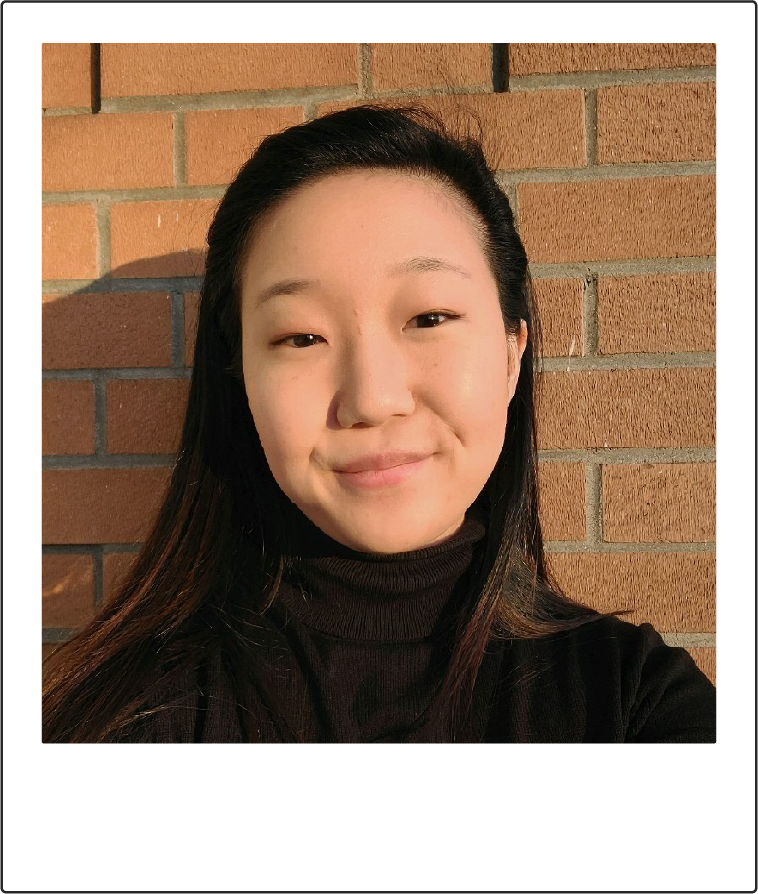 Euni in a polaroid film style frame