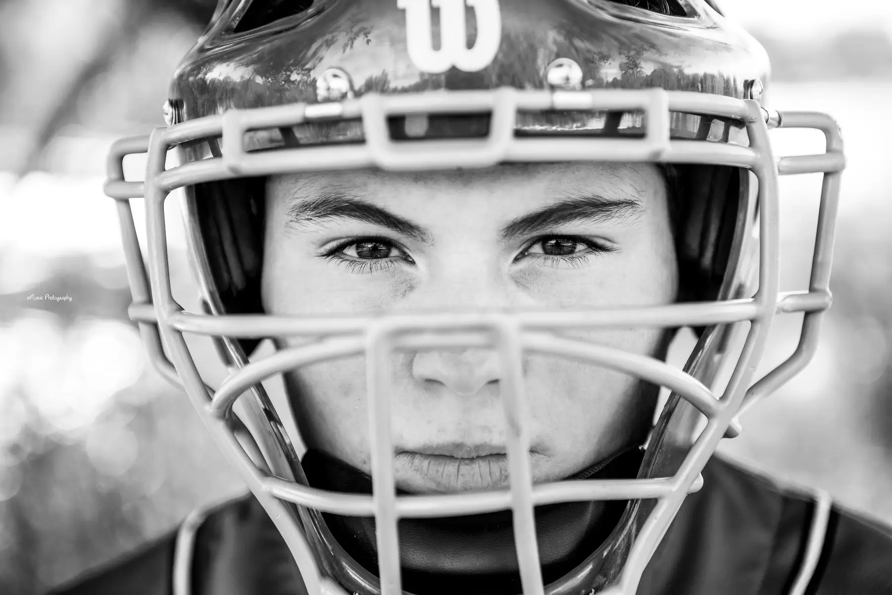 senior photos billings mt closeup baseball catcher