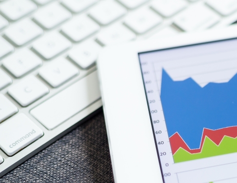 Tablet image of data chart