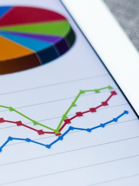 Tablet image of data chart
