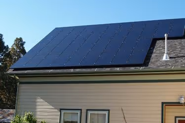 Solar panels in a house