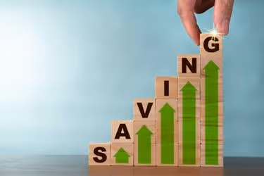 Savings graphic going up