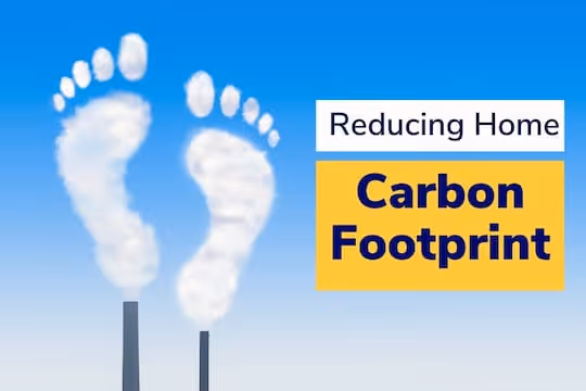 Reducing Home Carbon Footprint - Carbon smoke shaped in footprints