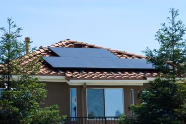 House with solar panels
