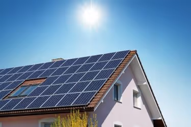 House with solar panels