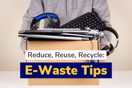 Reduce, Reuse, Recycle: e-Waste Tips - Man holding a box with electronics