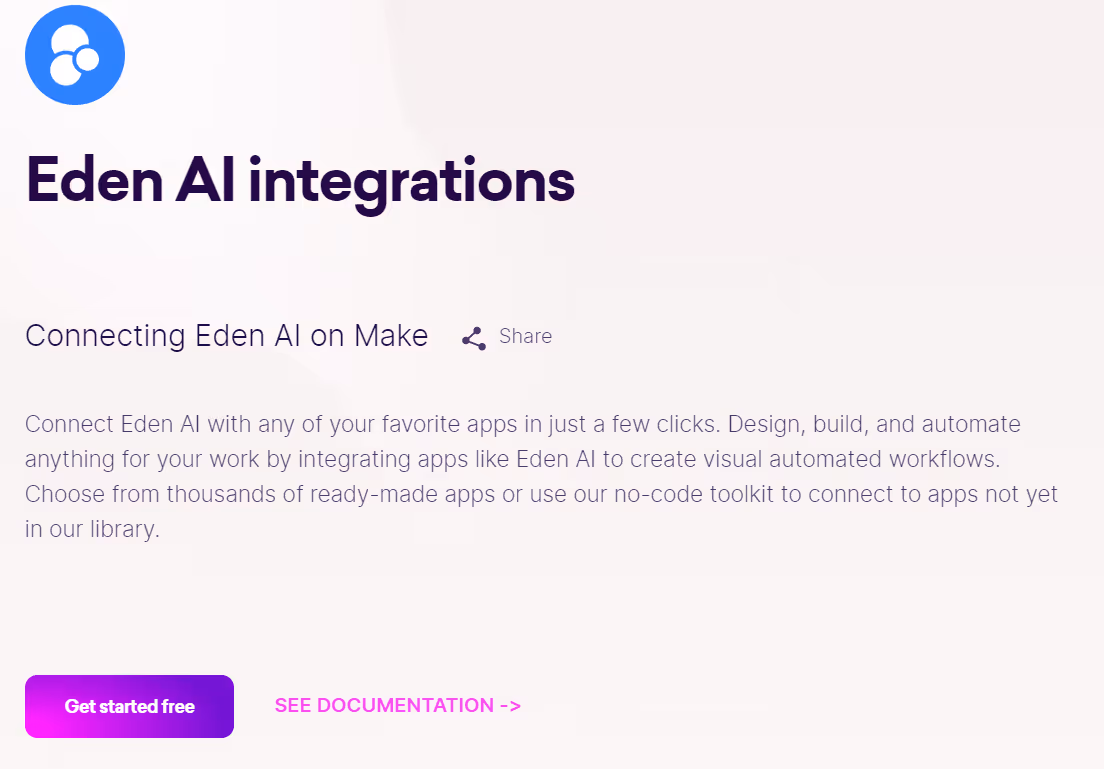 Eden AI integrations on Make