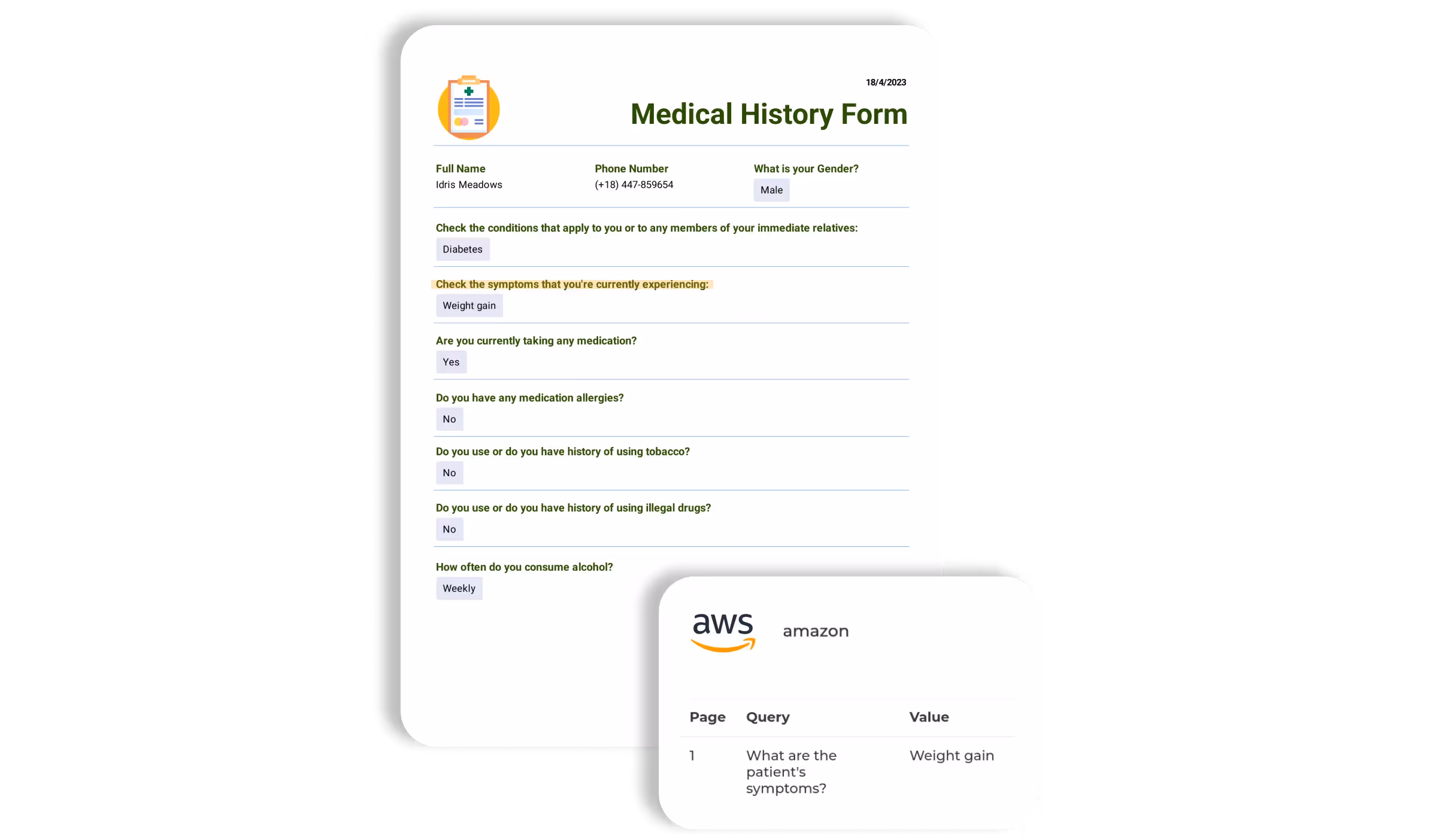 Custom doc parser API for healthcare
