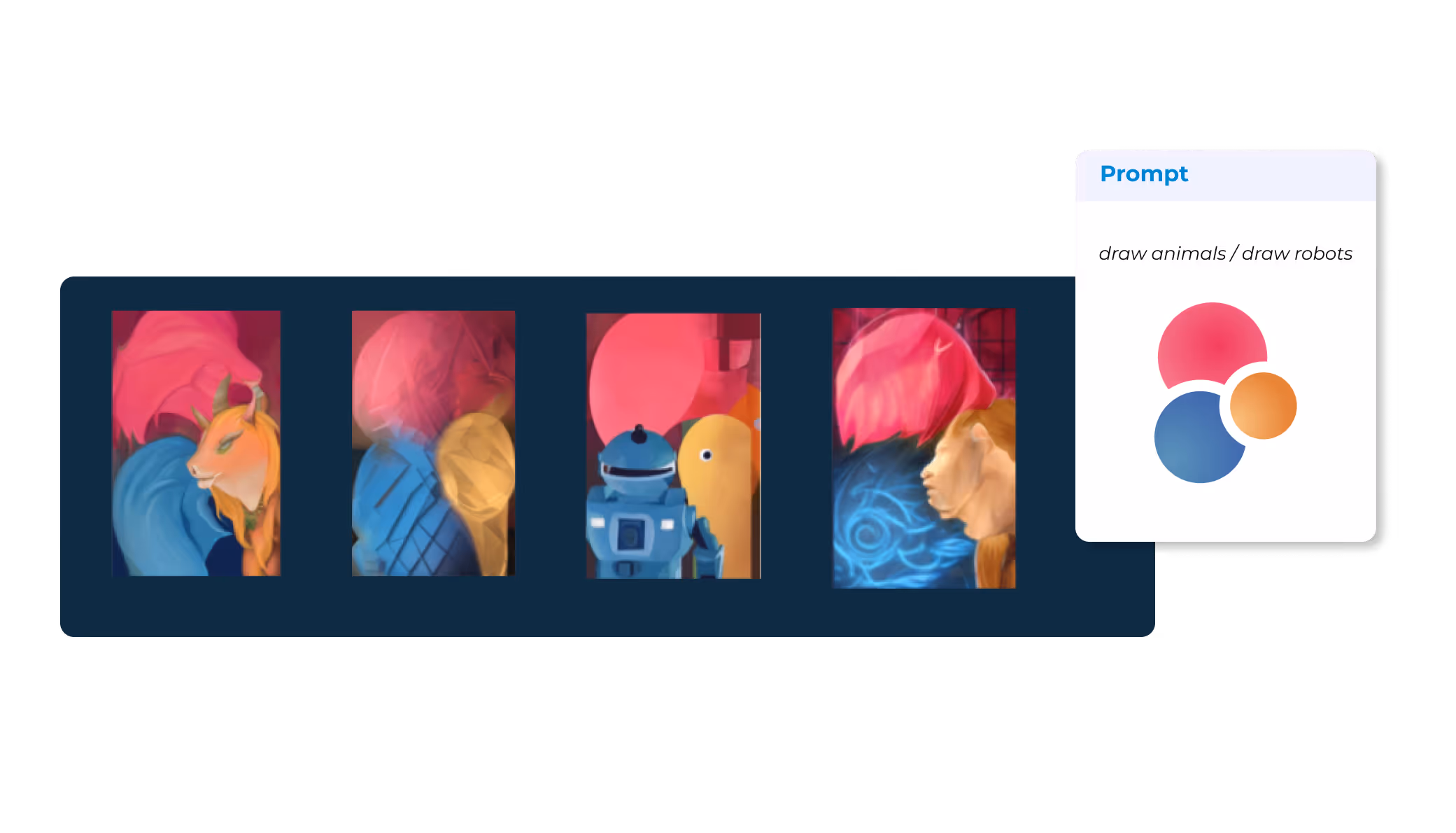 Draw animals or robot result