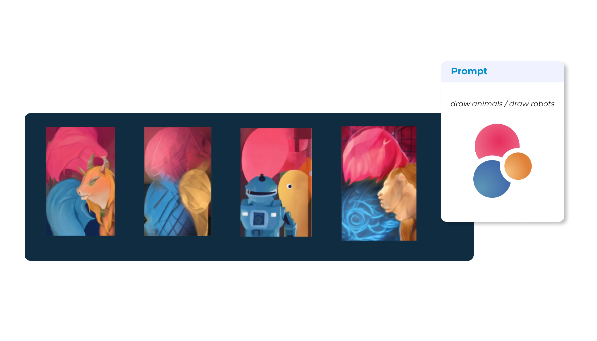 Draw animals or robot result