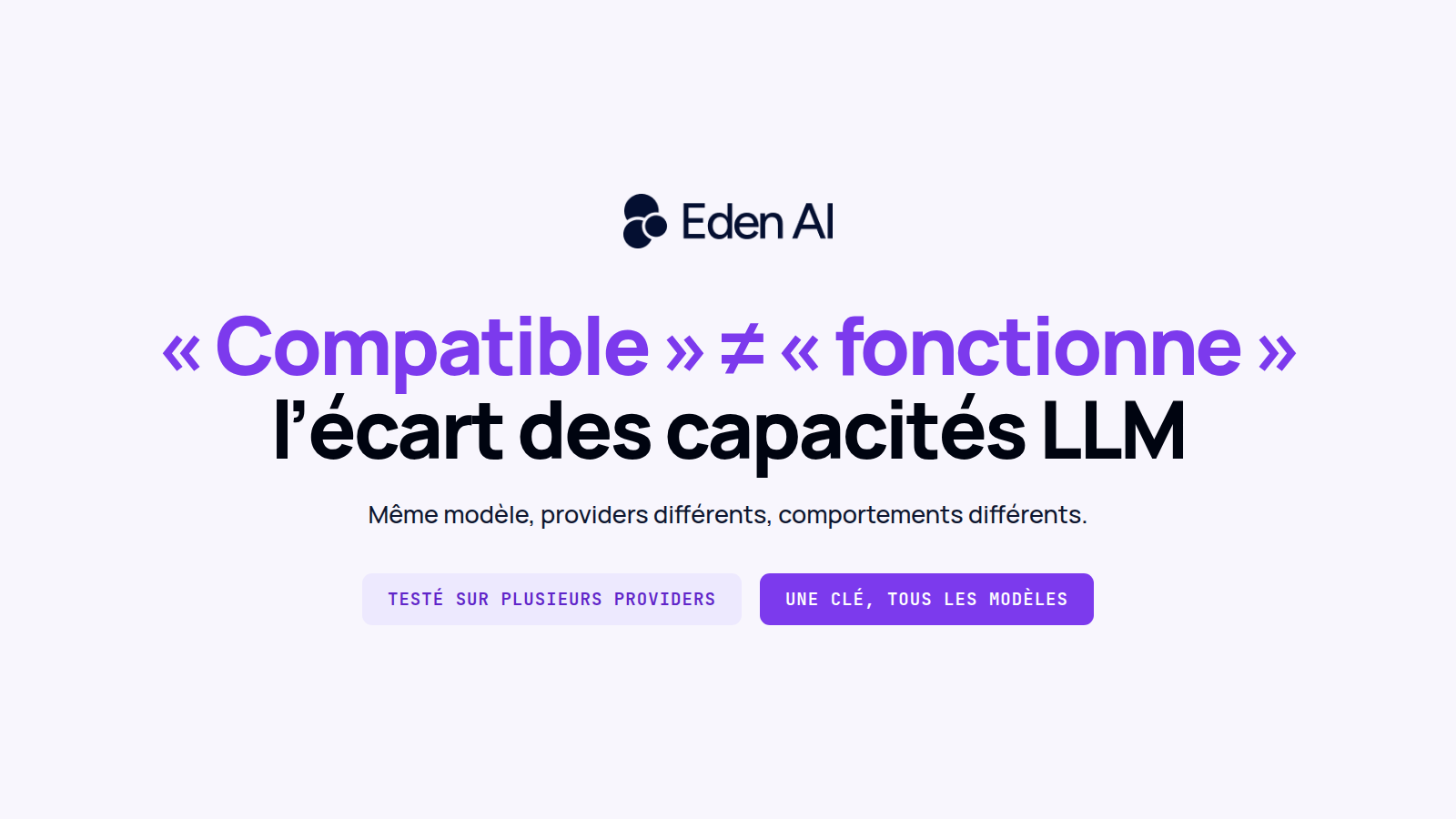 L'écart des capacités LLM : compatible n'est pas fonctionne