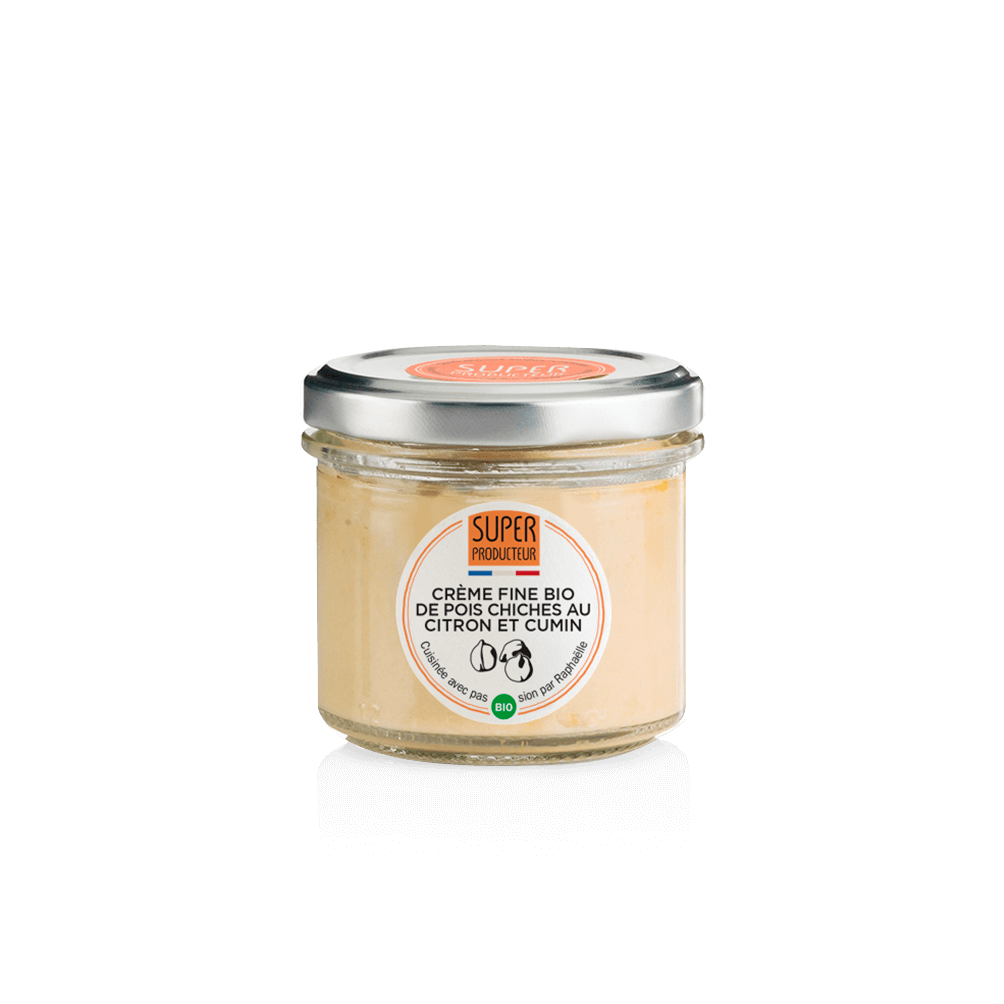 Crème Fine Bio de Pois Chiches au Citron et Cumin