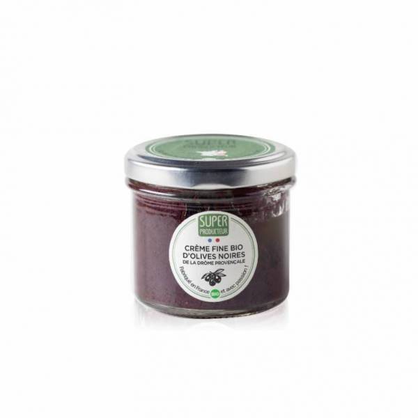 Crème Fine Bio d'Olives Noires de la Drôme Provençale 