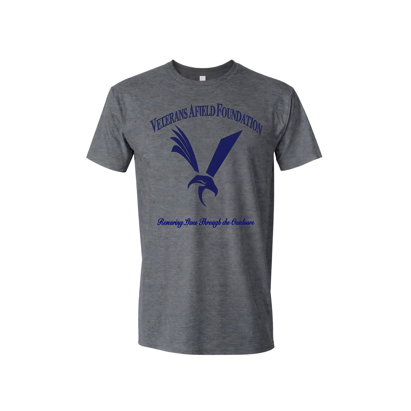 Make your suport of the Veterans Afield Foundation font and center with this soft, comfortable, and breathable cotton blend tee.