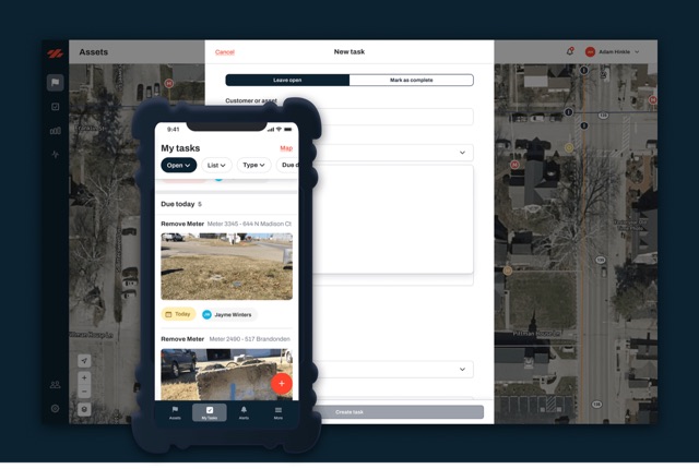 Assigning a work order in the Ziptility app