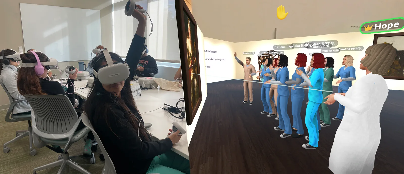 Interprofessional cohort of students in a ViTaLS virtual gallery discussion