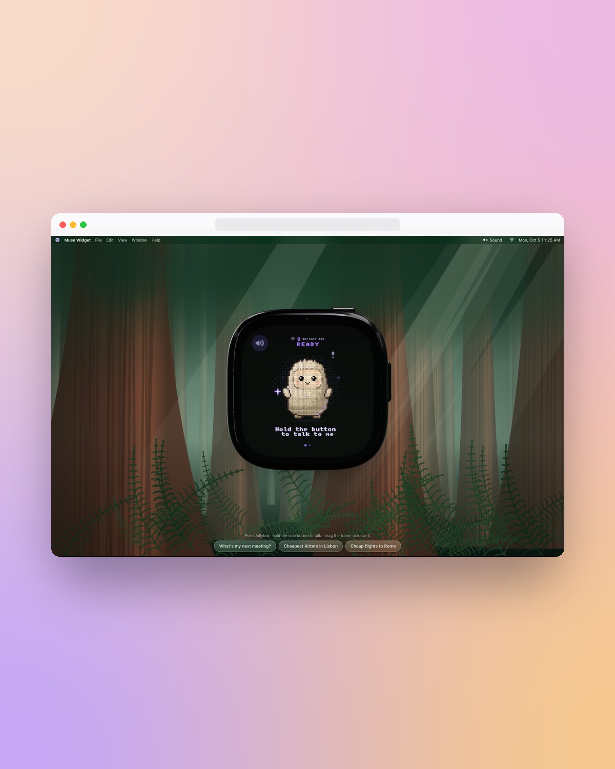 Muse AI gadget on a desktop