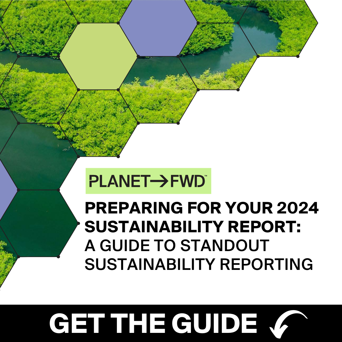 a green river with trees around it