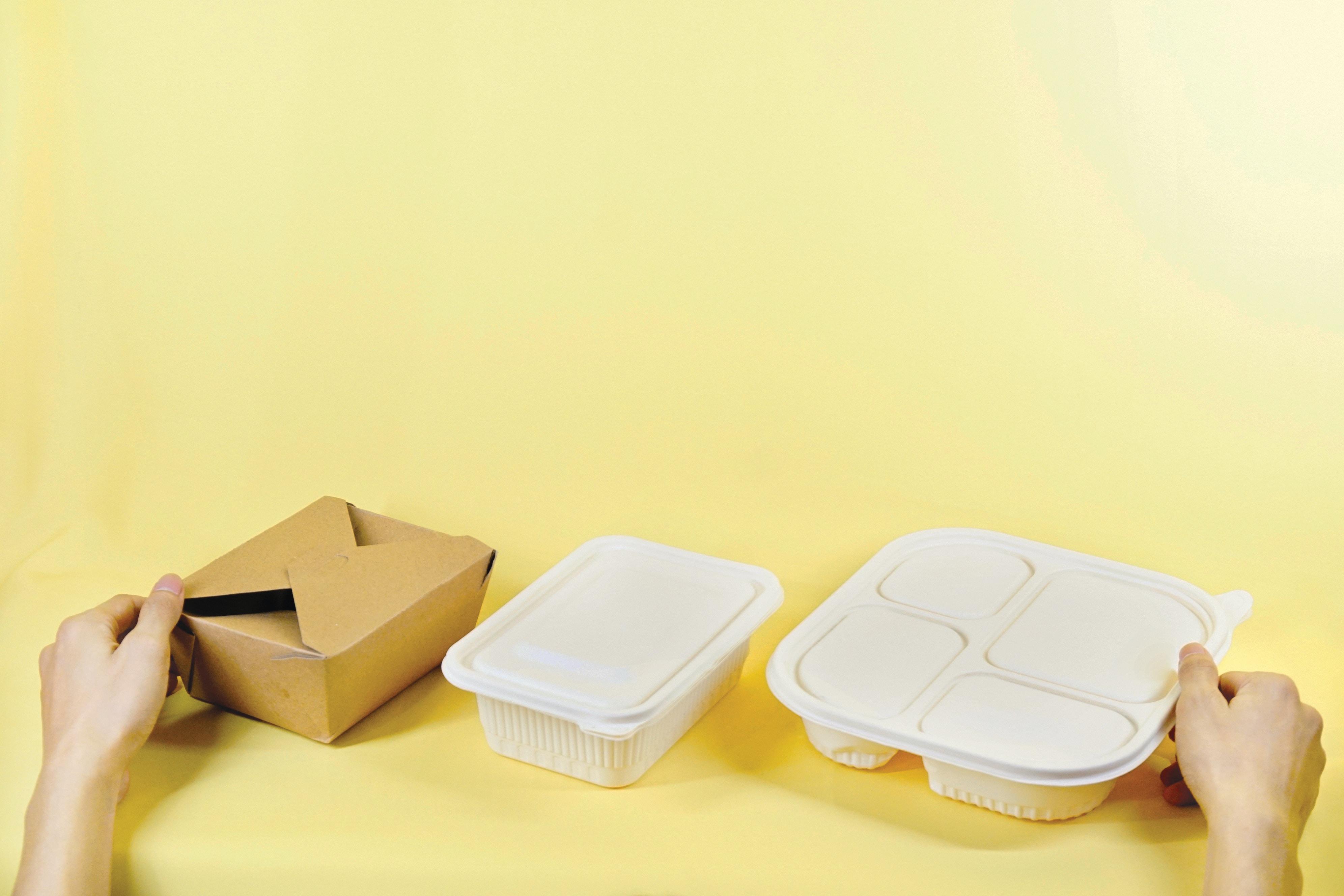 a group of containers next to each other