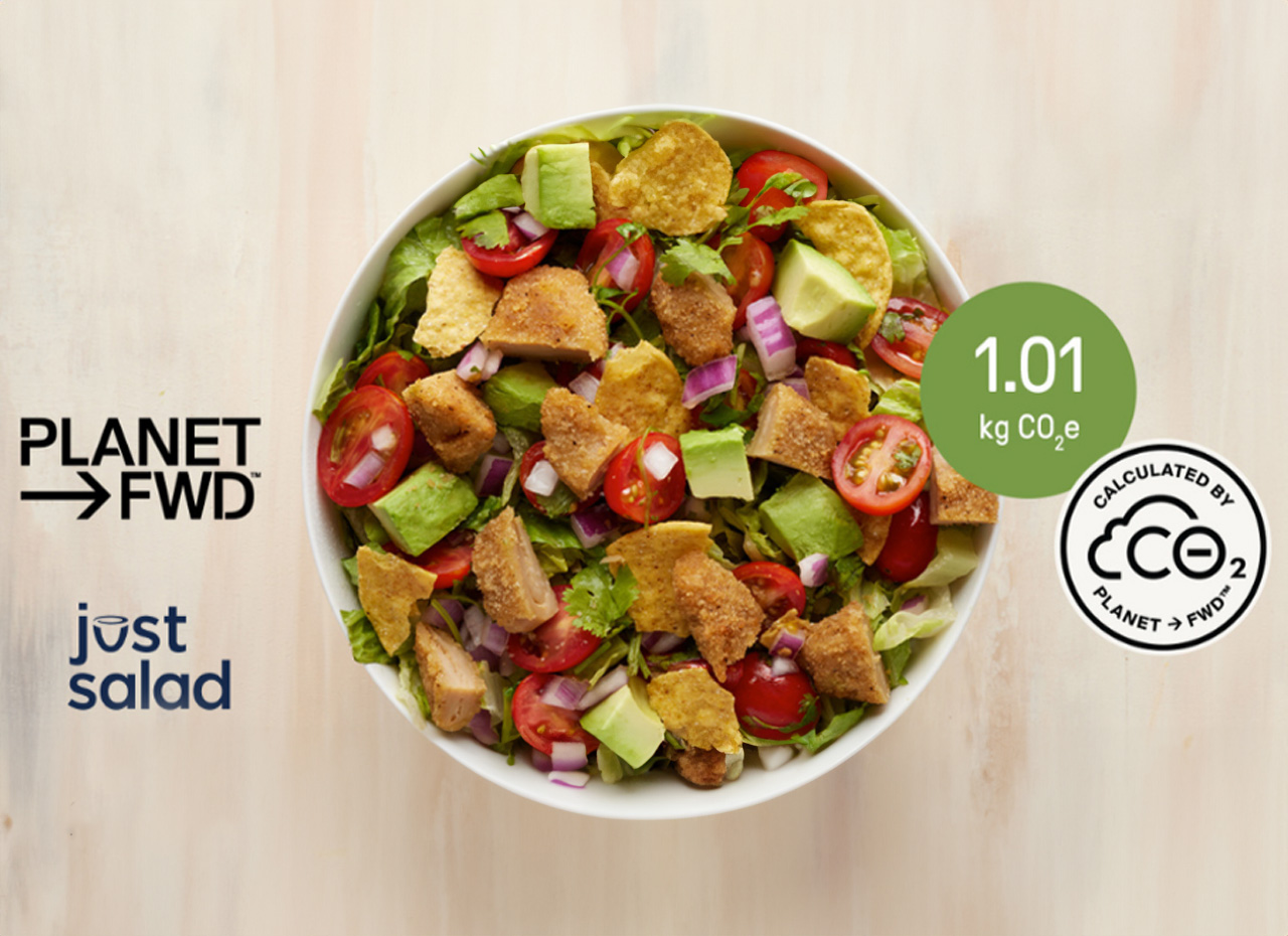 a bowl of salad with text above