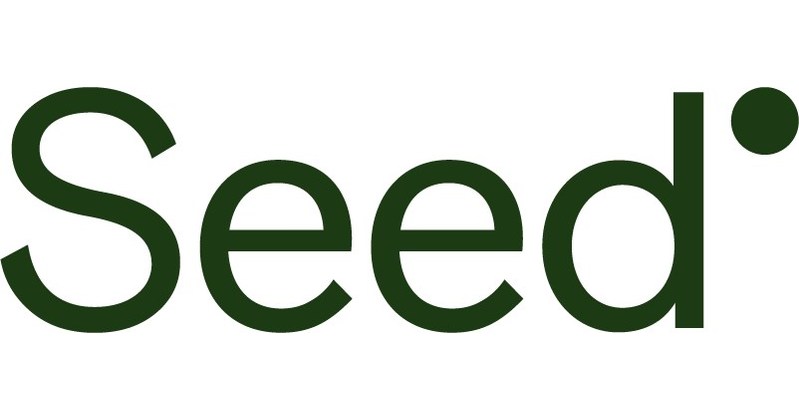 a green word on a white background