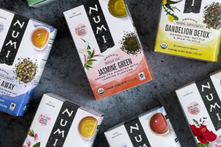 a group of boxes of tea