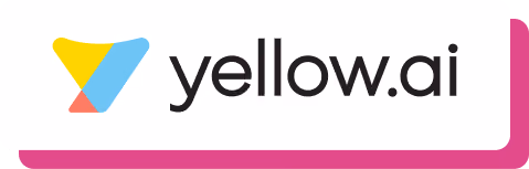 Yellow.ai brand logo with stylized yellow, blue, and red shapes forming a triangular icon.
