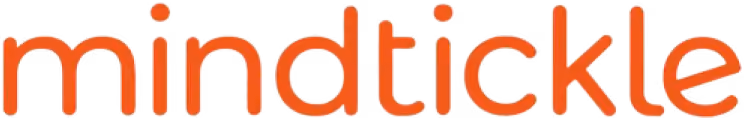 mindtickle wordmark logo in orange lowercase letters with two dots above i's.
