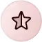 Black outlined star icon inside a pale pink circle.