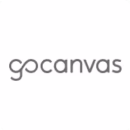 gocanvas logo in gray text on a white background.