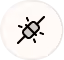 Icon of a bug with a diagonal line crossing it, symbolizing bug fix or no bugs.